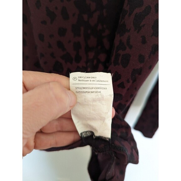 Vince Shirt Women Small Burgandy Long Sleeve Viscose Lightweight‎ Office Top - Picture 8 of 10
